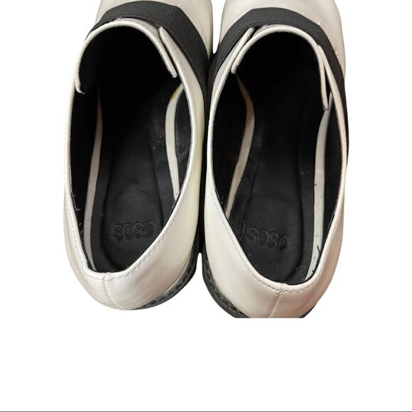 ASOS White with Black Band Pointy Loafers Size 6 - Picture 6 of 10
